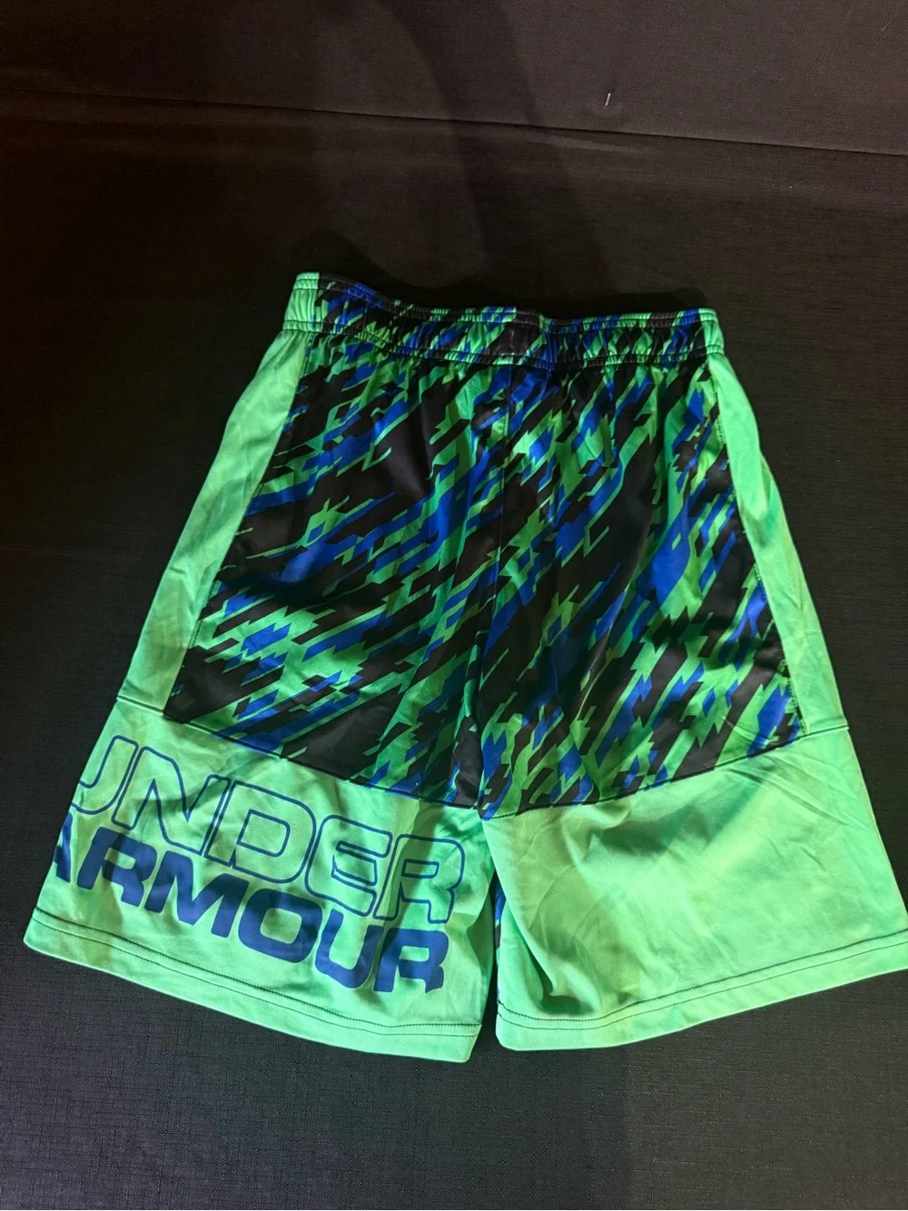 Under Armour Green, Blue & Black Boys' Athletic Shorts